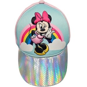 Disney Minnie‎ Mouse Snapback Baseball Hat 3D Minnie Prism Brim One Size Girls